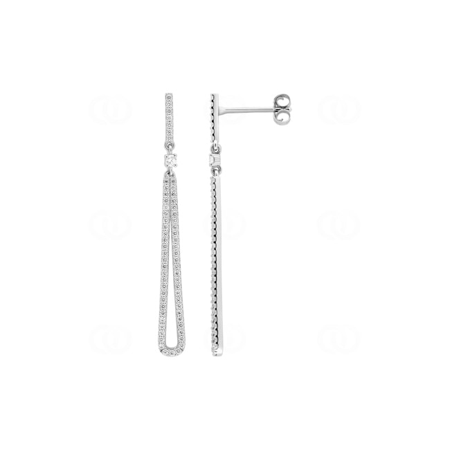 Ohrhänger 925 Silber rhodiniert mit Zirkonia - 335733.1