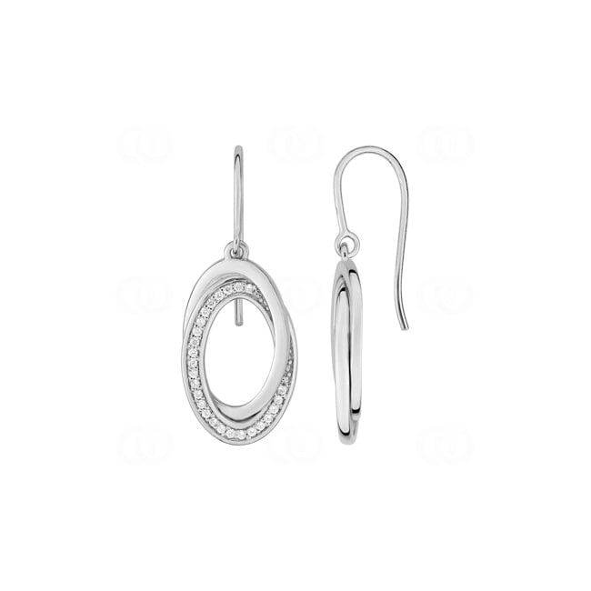 Drop Earrings 925 Silver rhodium-plated with Cubic Zirconia - 335759.1
