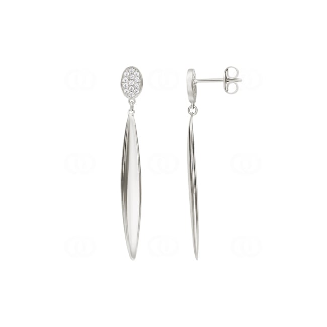 Drop Earrings 925 Silver rhodium-plated with Cubic Zirconia - ASWA255Z