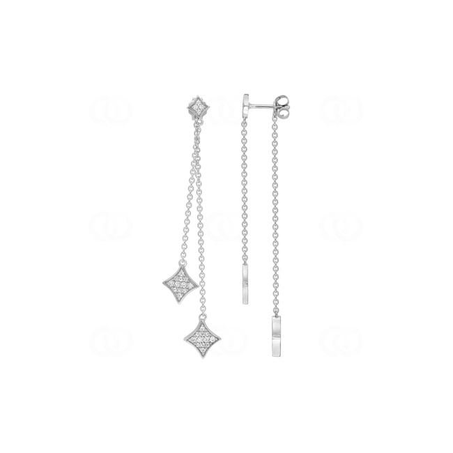 Ohrhänger 925 Silber rhodiniert mit Zirkonia pavé - 335654.1