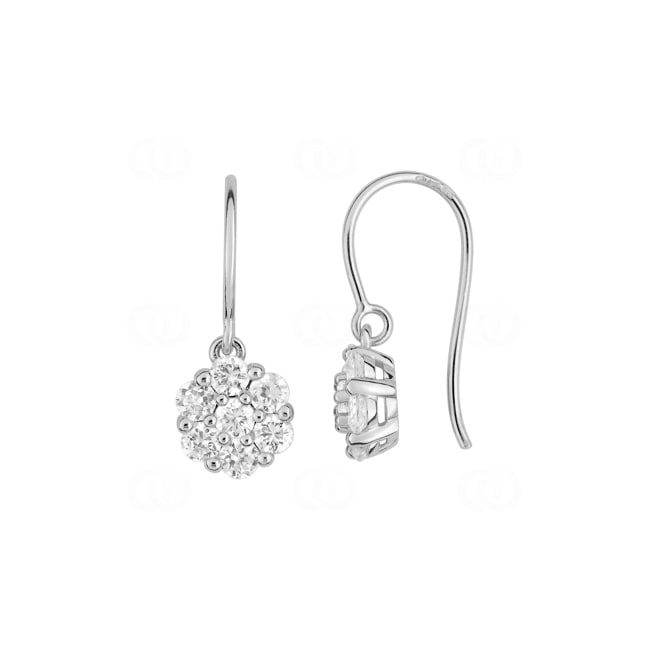 Drop Earrings 925 Silver rhodium-plated with Cubic Zirconia - 335729.1