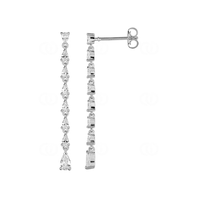 Drop Earrings 925 Silver rhodium-plated with Cubic Zirconia - S10.35109