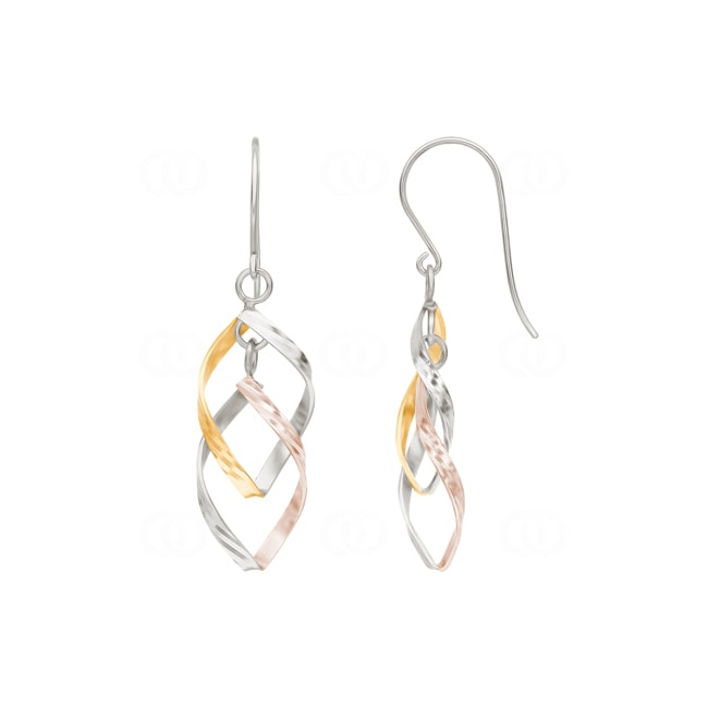 Ohrhänger 925 Silber Tricolor Fantasie - 335316