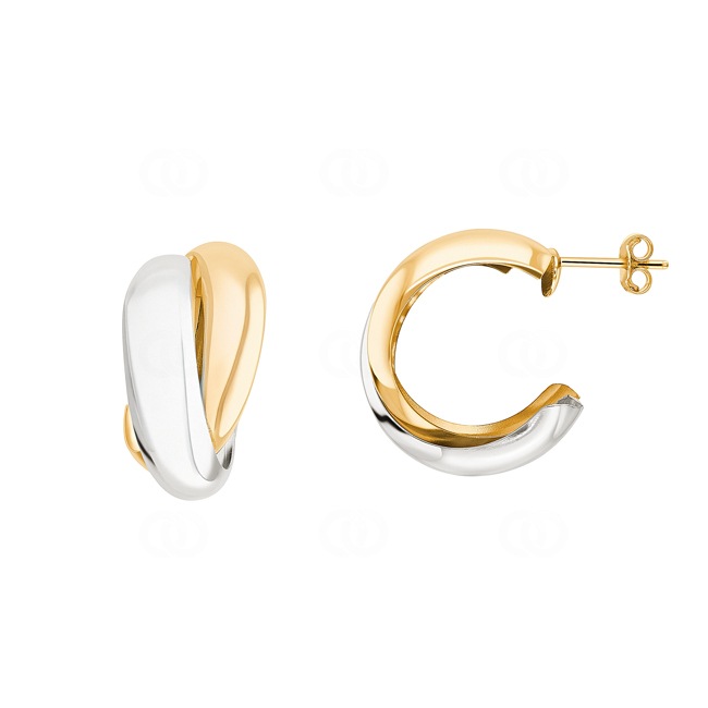 Ohrringe 750/18 K Gelb-/Weissgold - 3501G