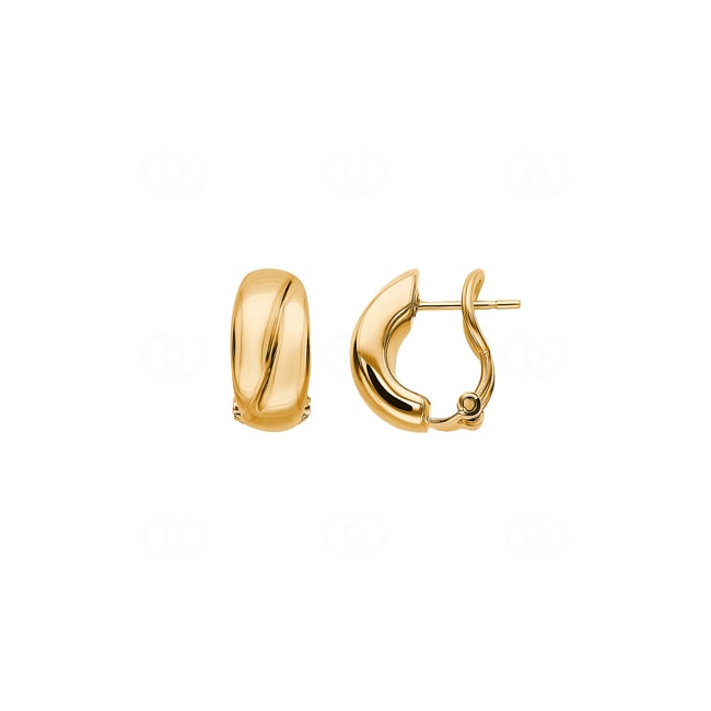 Boucles d'oreilles or jaune 750/18 ct electroformée - 9532