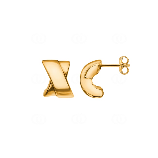 Earrings 750/18 K Yellow Gold electroplated - 9544