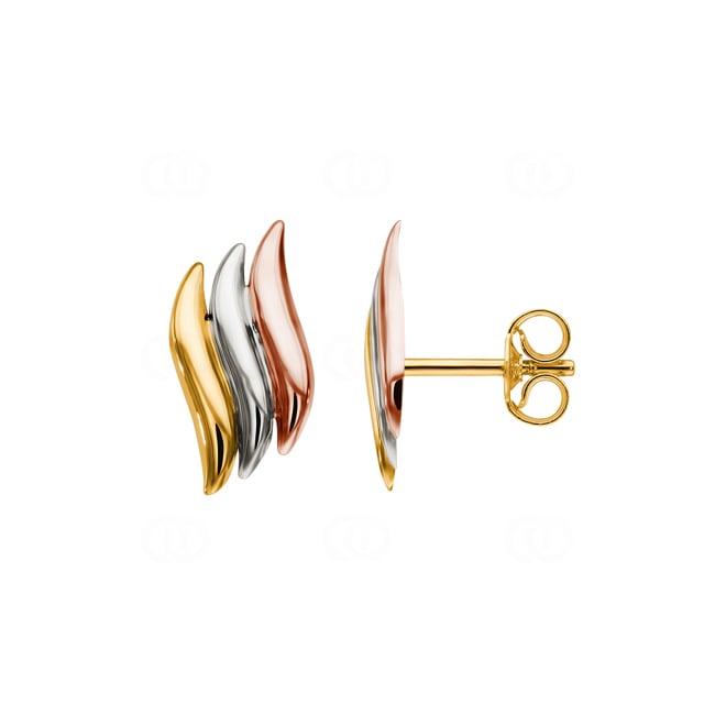 Earrings 750/18 K Three-tone Gold - 8013G