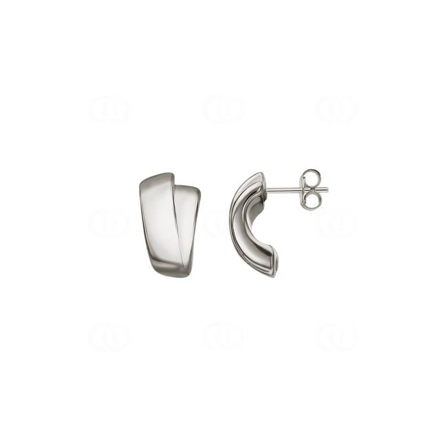 Boucles d'oreilles or gris 750/18 ct electroformée - 9536G