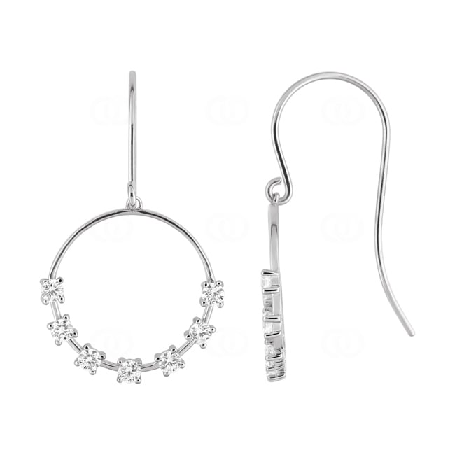 Ohrhänger 750/18 K Weissgold mit Zirkonia rund - 2.7106.Z1