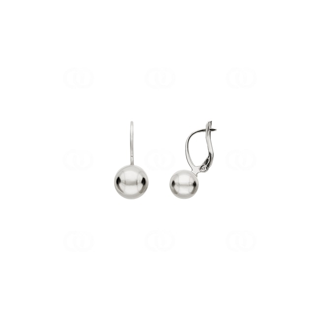 Holllow Earrings 925 Silver rhodium-plated Ø 9mm - 305571