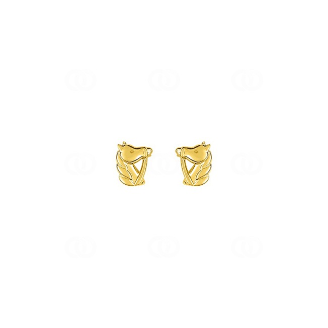Ohrstecker 375/9 K Gelbgold Pferde - 29AM09J