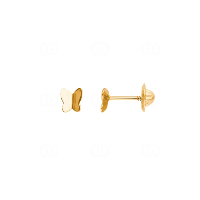 Clous d'oreilles or jaune 375/9 ct Papillons - 9K8202V