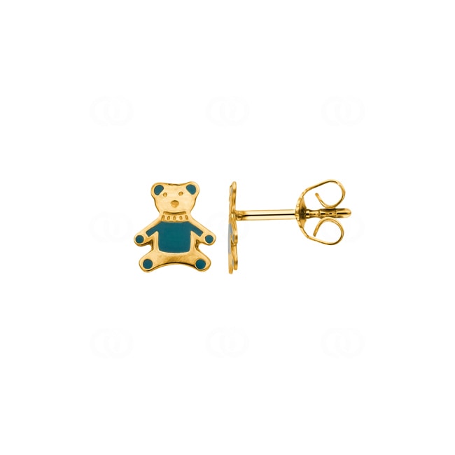 Stud Earrings 750/18 K Yellow Gold, Bear Stud Earrings 750/18 K Yellow Gold, Bear - 635263.100