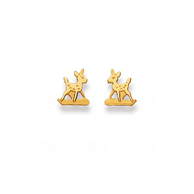 Clous d'oreilles or jaune 750/18 ct Bambi - 1163.01347/0004