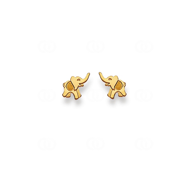 Clous d'oreilles or jaune 750/18 ct, Éléphant Clous d'oreilles or jaune 750/18 ct, Éléphant - 1163.03667/0001