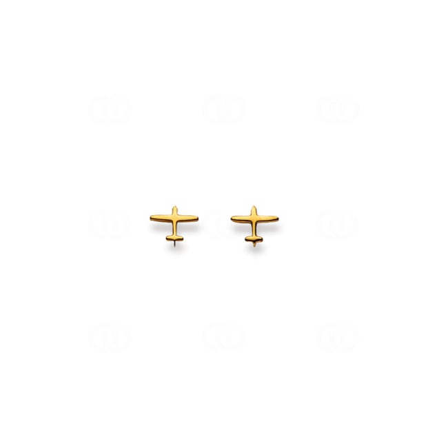 Ohrstecker 750/18 K Gelbgold Flugzeug - 1163.03192/0001