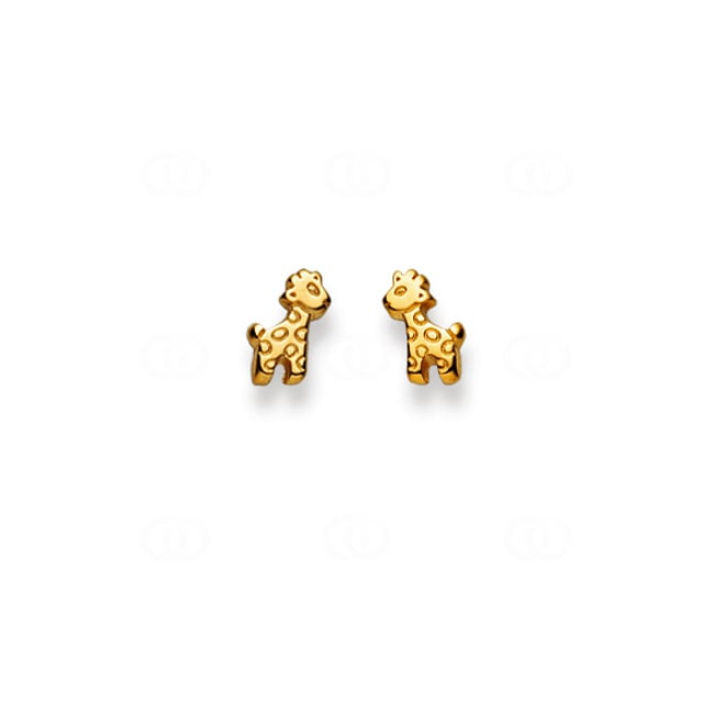 Clous d'oreilles or jaune 750/18 ct Girafe - 1163.02915/0003
