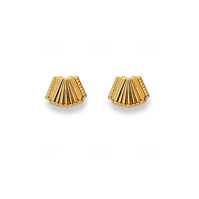 Clous d'oreilles or jaune 750/18 ct, Concertina - 1163.01306/0008