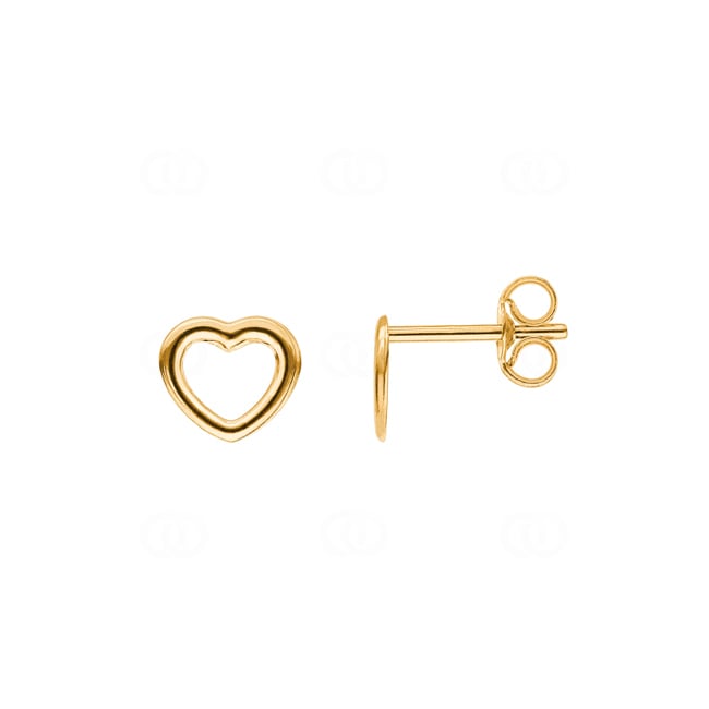 Ohrstecker 750/18 K Gelbgold Herz - 24706