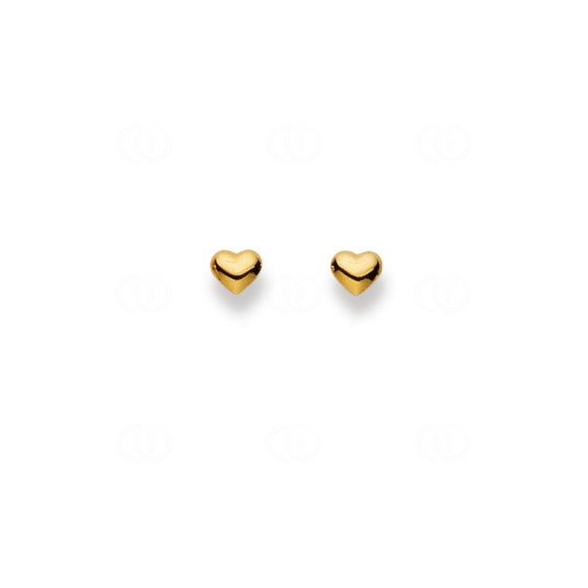 Stud Earrings 750/18 K Yellow Gold Heart - 1163.03489/0002