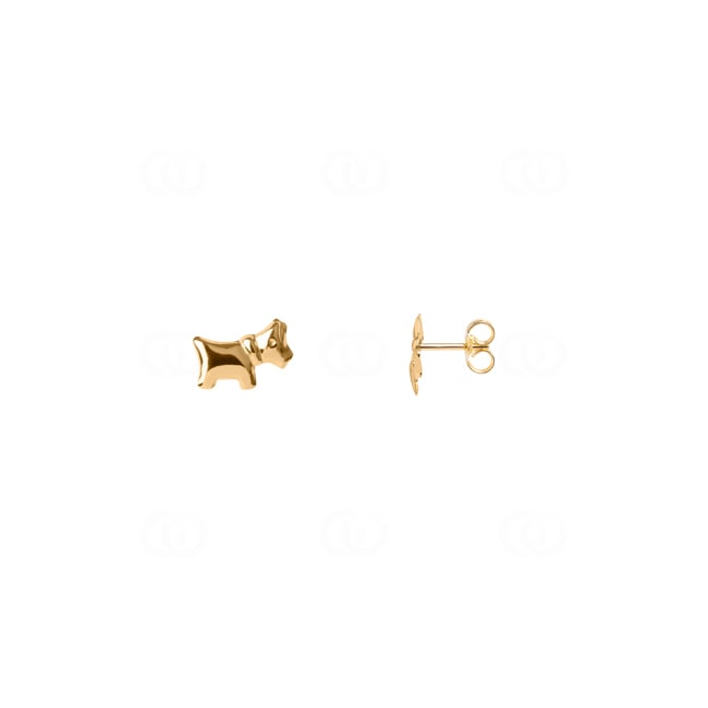 Ohrstecker 750/18 K Gelbgold Hunde - 8306.1