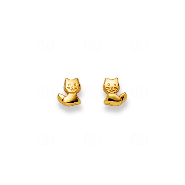 Ohrstecker 750/18 K Gelbgold Katze - 1163.03271/0001