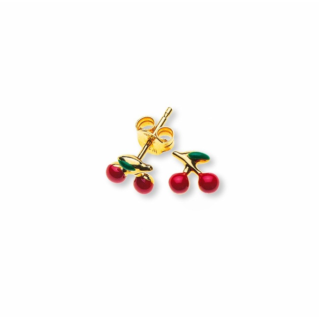 Ohrstecker 750/18 K Gelbgold Kirschen - OGO1020