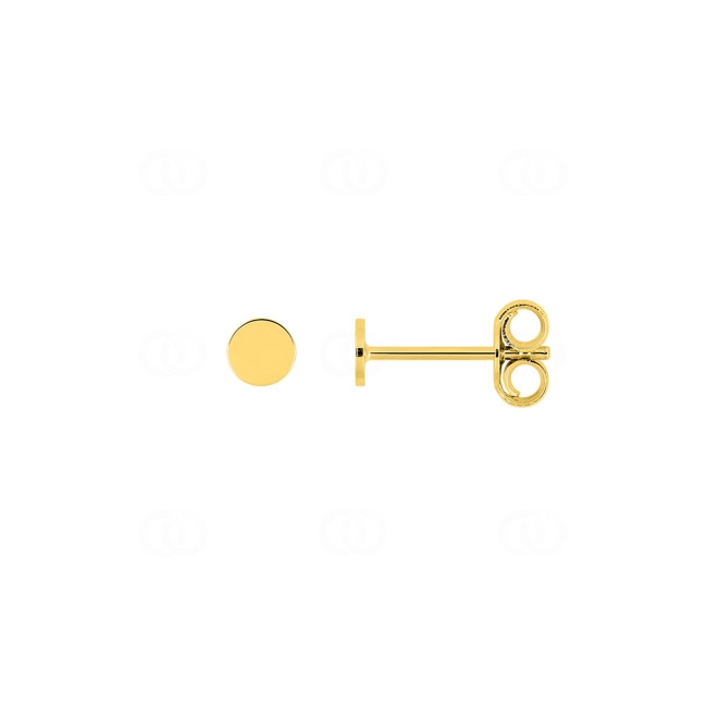 Stud Earrings 750/18 K Yellow Gold Button 3.5mm - 2.7382.00