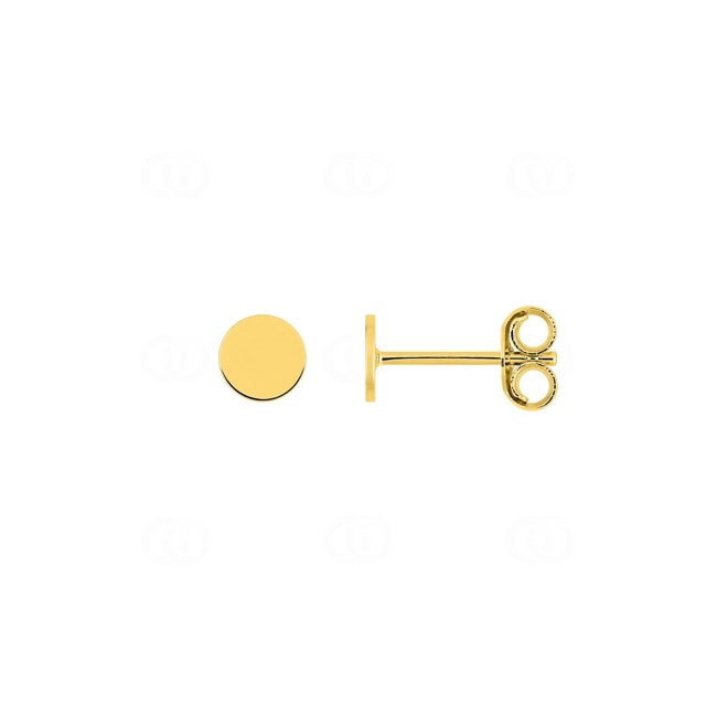 Stud Earrings 750/18 K Yellow Gold Button 4.5mm - 2.7383.00
