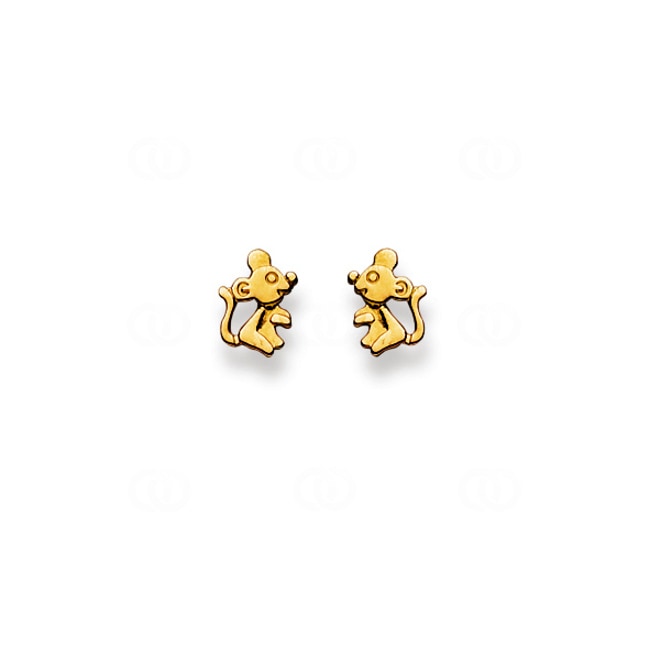 Clous d'oreilles or jaune 750/18 ct Souris - 1163.01009/0002