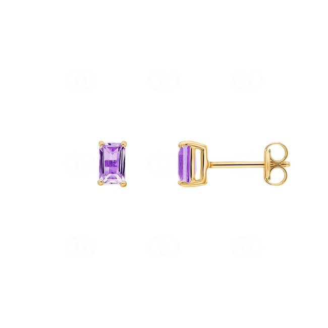 Ohrstecker 750/18 K Gelbgold mit Amethyst - 258161.6A