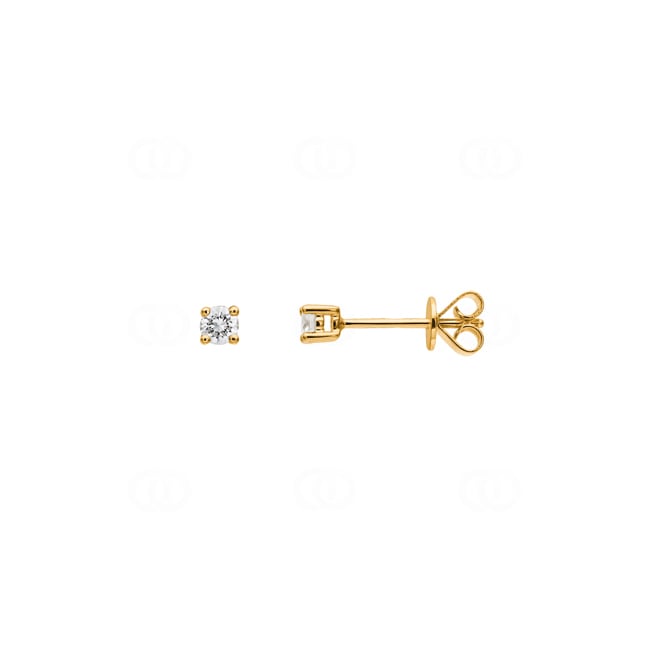 Ohrstecker 750/18 K Gelbgold mit Diamanten 0.16ct H/si - OR-72858-GG
