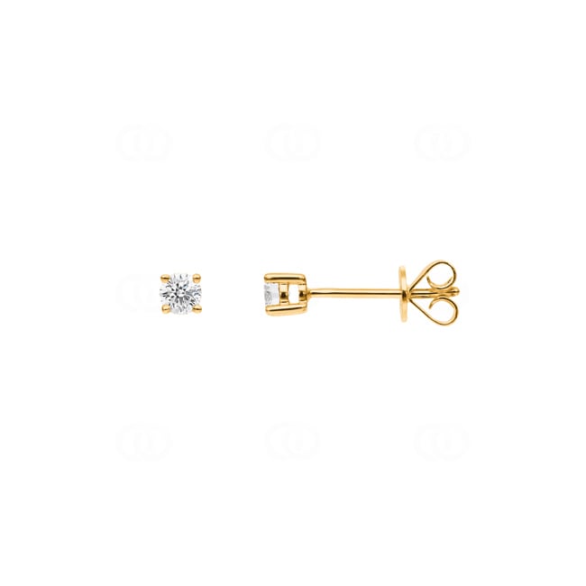 Ohrstecker 750/18 K Gelbgold mit Diamanten 0.22ct H/si - OR-72859-GG