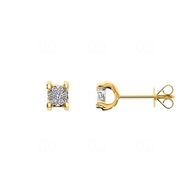 Ohrstecker 750/18 K Gelbgold mit Diamanten 0.23 ct H/si Ohrstecker 750/18 K Gelbgold mit Diamanten 0.23 ct H/si - OR-49512-02-GG