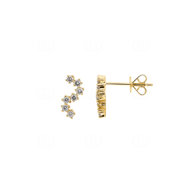 Ohrstecker 750/18 K Gelbgold mit Diamanten 0.24 ct H/si - OR-20681-GG