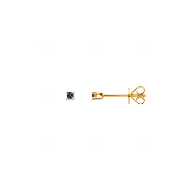 Stud Earrings 750/18 K Yellow Gold with Sapphires - OR-72855-SAF-GG