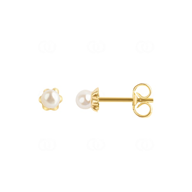 Clous d'oreilles or jaune 750/18 ct avec perle de culture d'eau douce Clous d'oreilles or jaune 750/18 ct avec perle de culture d'eau douce - 8050P