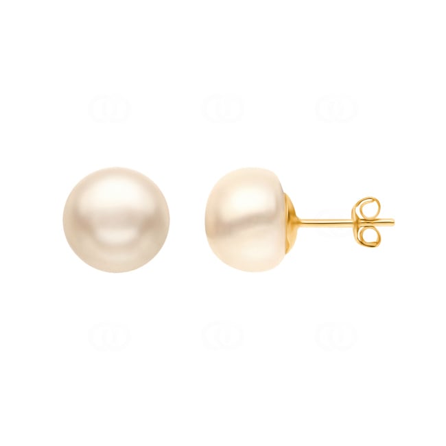 Clous d'oreilles or jaune 750/18 ct avec perle de culture d'eau douce Ø 8mm - 8054.5P