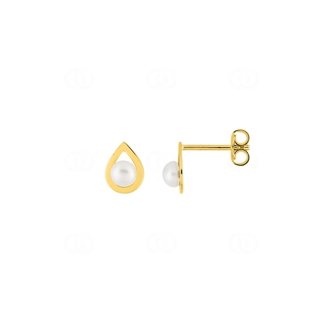 Ohrstecker 750/18 K Gelbgold mit Süsswasserzuchtperlen 4.0mm - 2.7342.P0