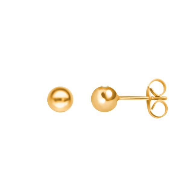 Stud Earrings 750/18 K Yellow Gold Sphere Ø 6.0mm - 1163.03830/0062