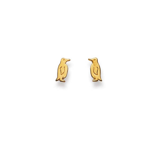 Stud Earrings 750/18 K Yellow Gold Penguin - 1163.03288/0001