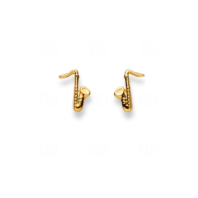 Clous d'oreilles or jaune 750/18 ct, Saxophone  - 1163.02233/0003