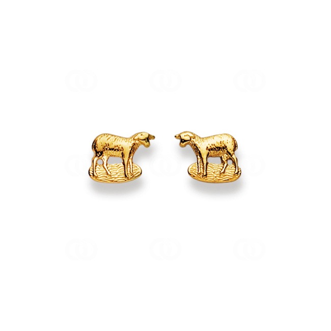 Clous d'oreilles or jaune 750/18 ct, Mouton Clous d'oreilles or jaune 750/18 ct, Mouton - 1163.02109/0007