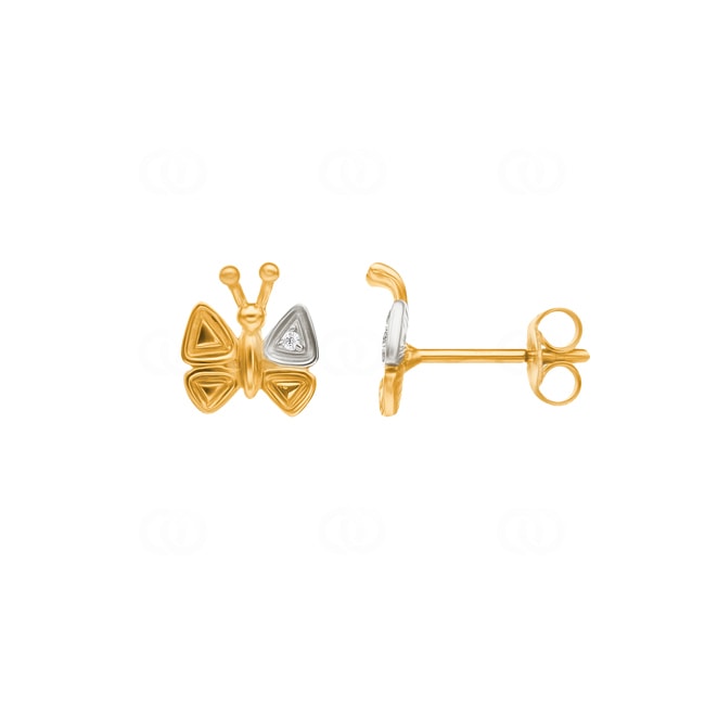 Ohrstecker 750/18 K Gelbgold, Schmetterling Ohrstecker 750/18 K Gelbgold, Schmetterling - 1563.03493/0001