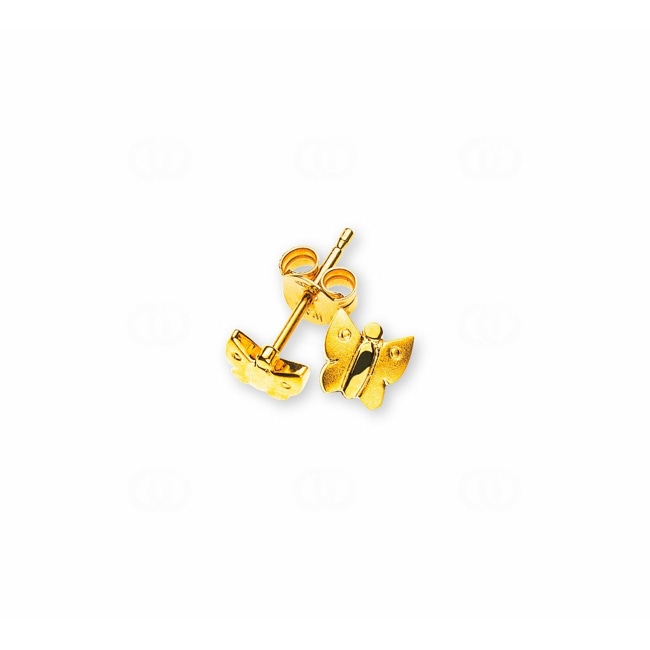 Stud Earrings 750/18 K Yellow Gold, Butterfly - OGO1056