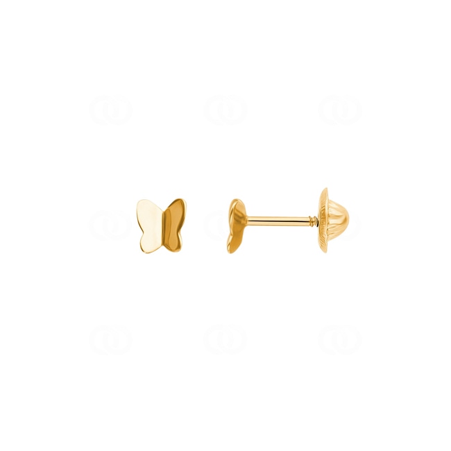 Ohrstecker 750/18 K Gelbgold Schmetterlinge - 8202V