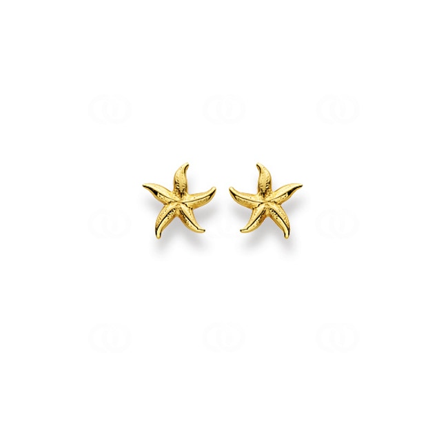 Clous d'oreilles or jaune 750/18 ct Étoile de mer - 1163.03890/0001