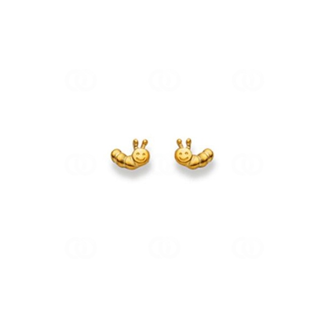 Clous d'oreilles or jaune 750/18 ct Ver - 1163.03245/0001