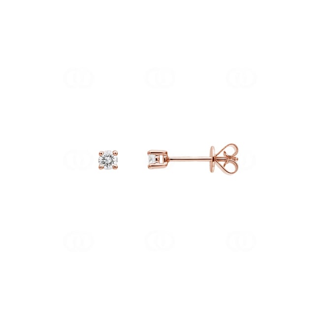 Ohrstecker 750/18 K Roségold mit Diamanten 0.16ct H/si - OR-72858-RG