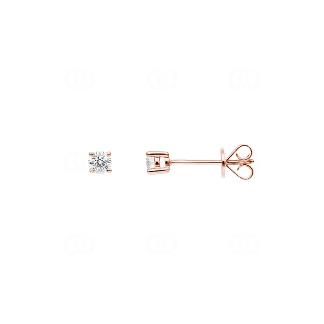Ohrstecker 750/18 K Roségold mit Diamanten 0.22ct H/si - OR-72859-RG